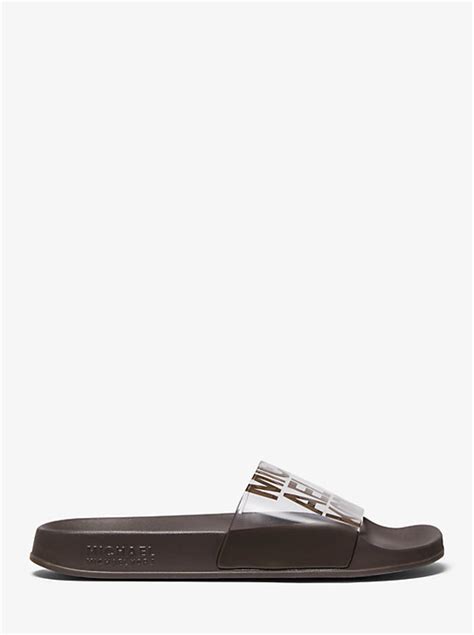 michael michael kors gilmore graphic logo slide sandal|Gilmore Graphic Logo Slide Sandal .